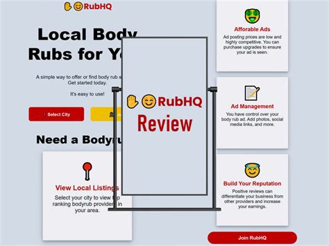 body rubs review|RubHQ .